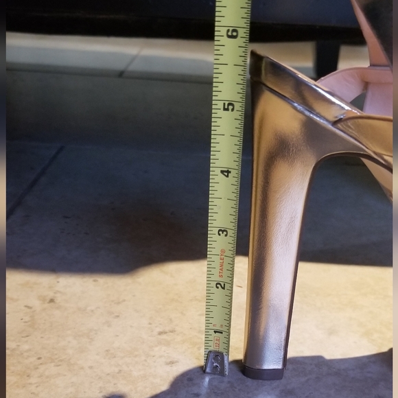 Gold Shiny Metallic High Platform High Heels Miami 7.5 - Picture 14 of 16